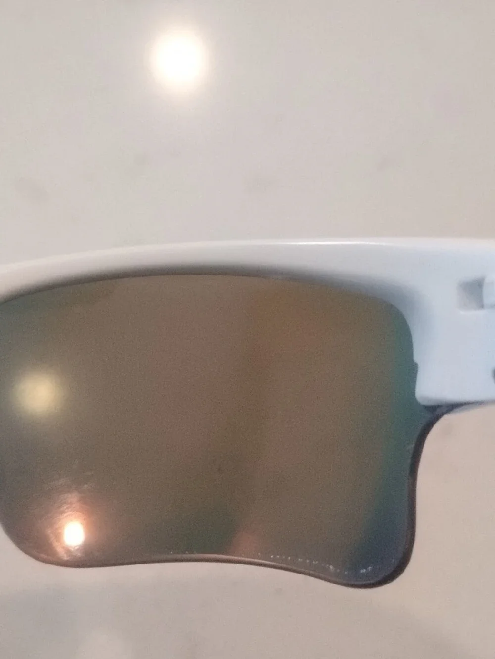 Oakley Polarized Fast jacket White Frames With Pink/Orange Lenses